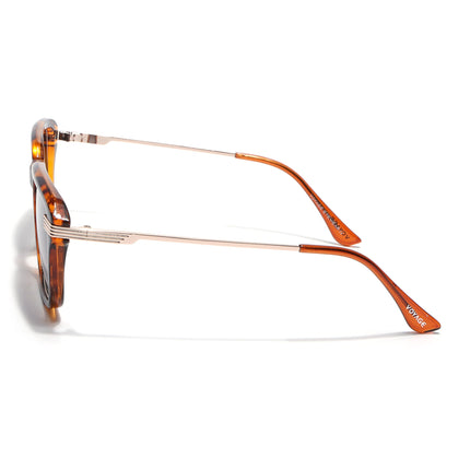 Wayfarer Polarized Sunglasses for Men & Women (Brown Lens | Demi Brown Frame - PMG7899)