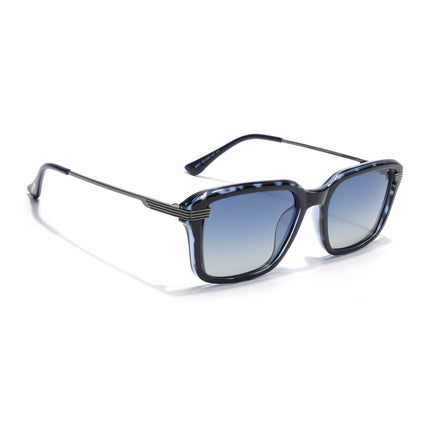 Wayfarer Polarized Sunglasses for Men & Women (Blue Lens | Demi Blue Frame - PMG7900)