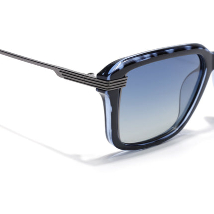 Wayfarer Polarized Sunglasses for Men & Women (Blue Lens | Demi Blue Frame - PMG7900)