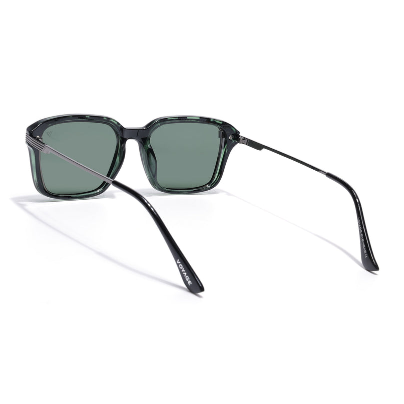 Wayfarer Polarized Sunglasses for Men & Women (Green Lens | Demi Green Frame - PMG7901)