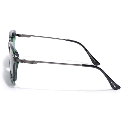 Wayfarer Polarized Sunglasses for Men & Women (Green Lens | Demi Green Frame - PMG7901)
