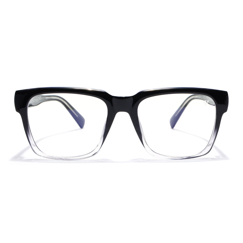 Voyage Transparent Black Wayfarer Eyeglasses for Men & Women (K025FMG8010)