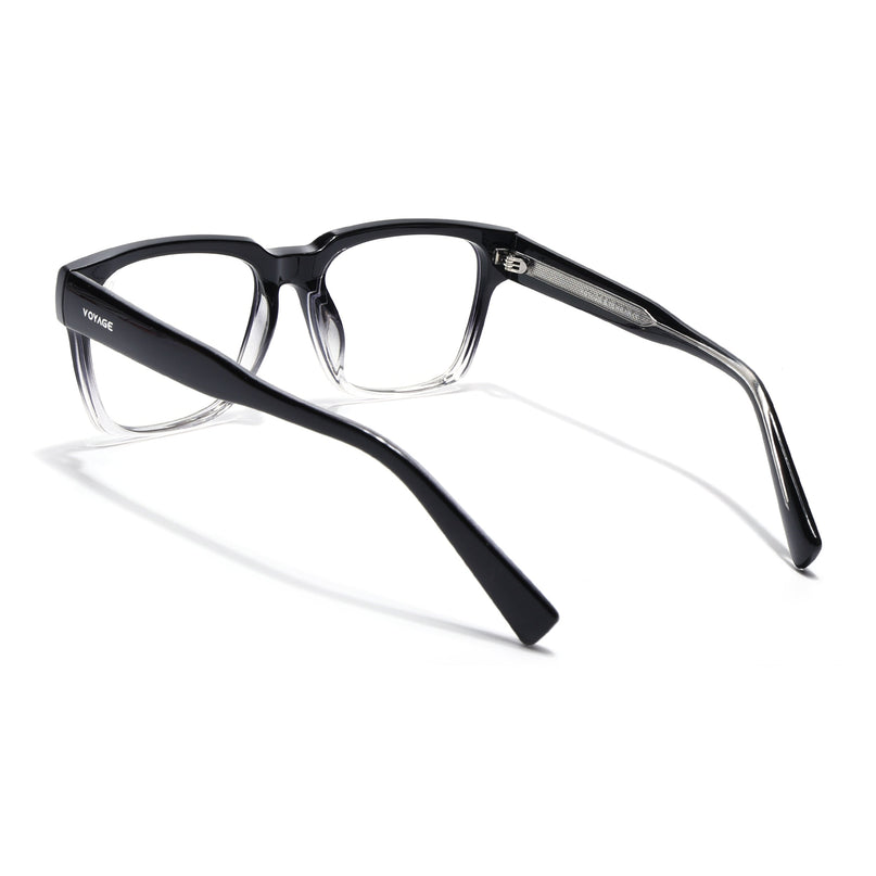 Voyage Transparent Black Wayfarer Eyeglasses for Men & Women (K025FMG8010)