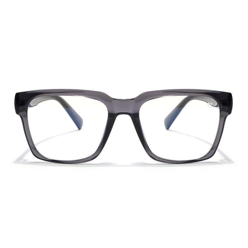 Voyage Grey Wayfarer Eyeglasses for Men & Women (K025FMG8011)