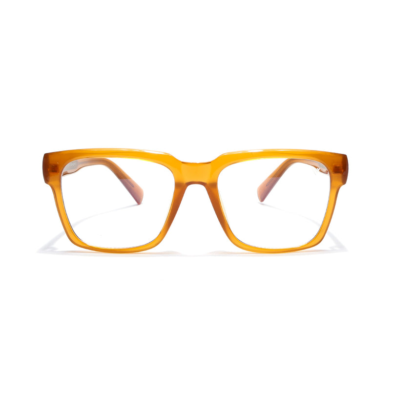 Voyage Orange Wayfarer Eyeglasses for Men & Women (K025FMG8013)