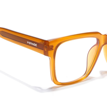 Voyage Orange Wayfarer Eyeglasses for Men & Women (K025FMG8013)