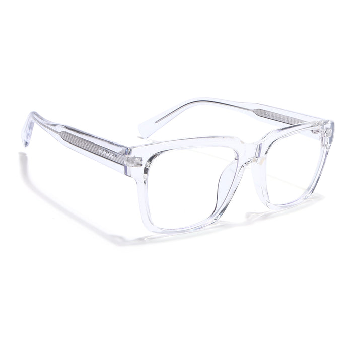 Voyage Transparent Wayfarer Eyeglasses for Men & Women (K025FMG8014)