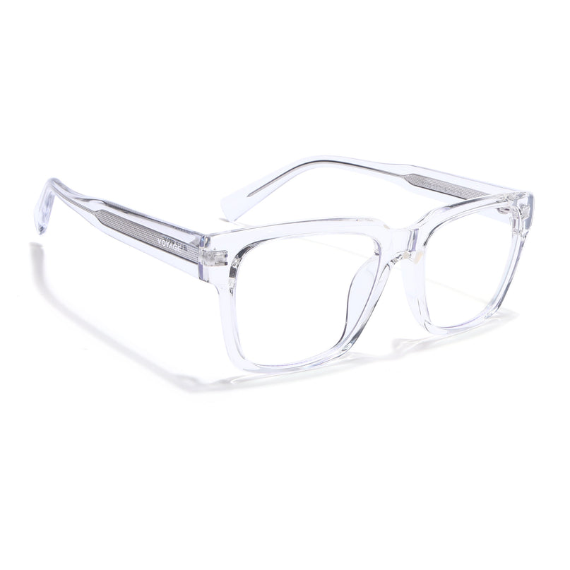 Voyage Transparent Wayfarer Eyeglasses for Men & Women (K025FMG8014)