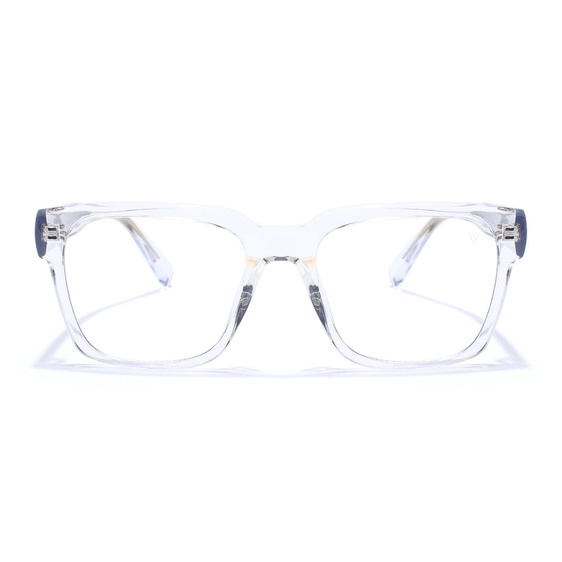 Voyage Transparent Wayfarer Eyeglasses for Men & Women (K025FMG8014)