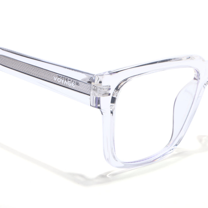 Voyage Transparent Wayfarer Eyeglasses for Men & Women (K025FMG8014)