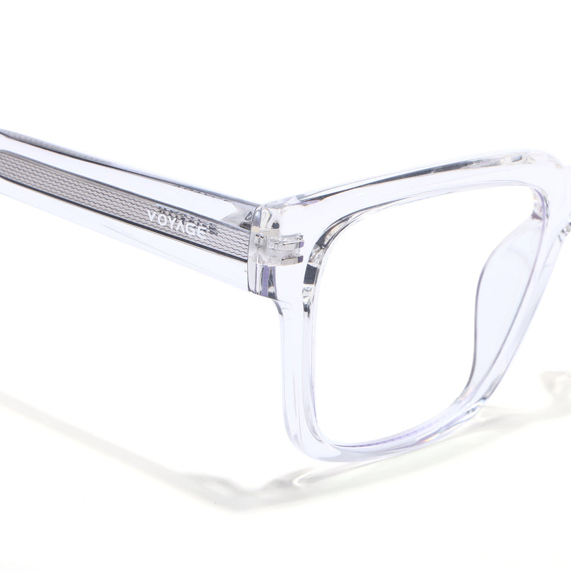 Voyage Transparent Wayfarer Eyeglasses for Men & Women (K025FMG8014)