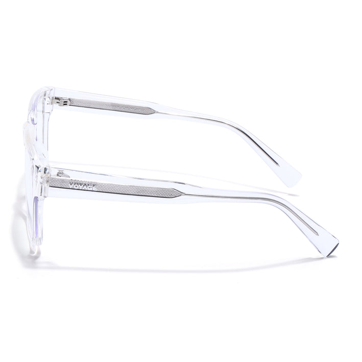 Voyage Transparent Wayfarer Eyeglasses for Men & Women (K025FMG8014)