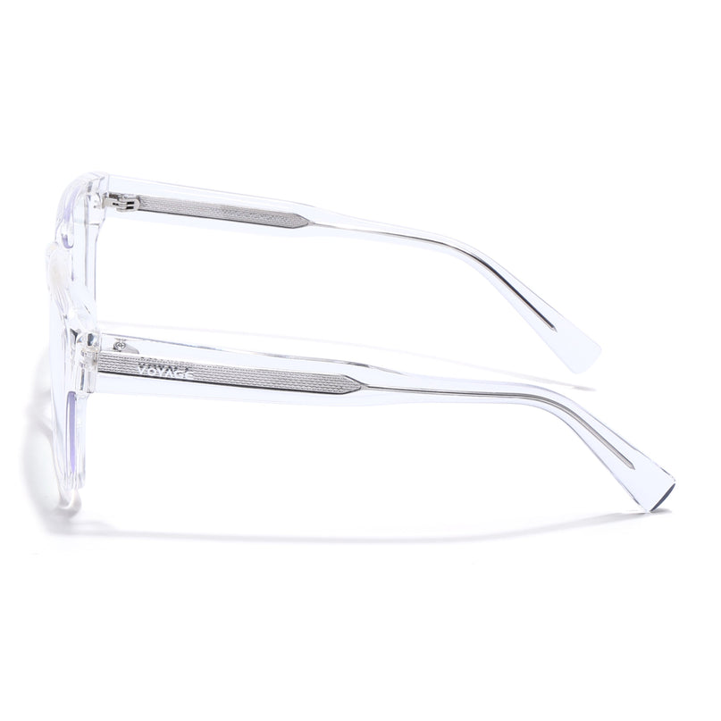 Voyage Transparent Wayfarer Eyeglasses for Men & Women (K025FMG8014)