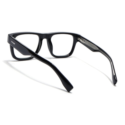 Voyage Black Wayfarer Eyeglasses for Men & Women (FMG 8054)