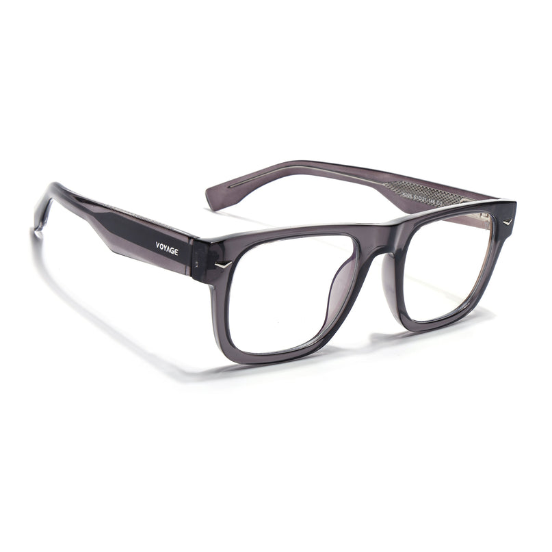 Voyage Grey Wayfarer Eyeglasses for Men & Women (K026FMG8055)
