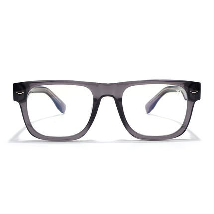 Voyage Grey Wayfarer Eyeglasses for Men & Women (K026FMG8055)