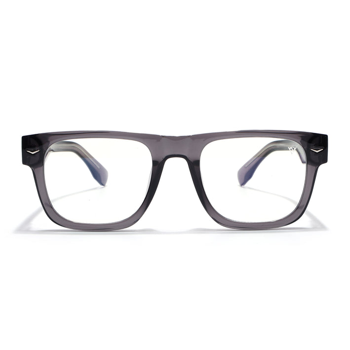 Voyage Grey Wayfarer Eyeglasses for Men & Women (K026FMG8055)