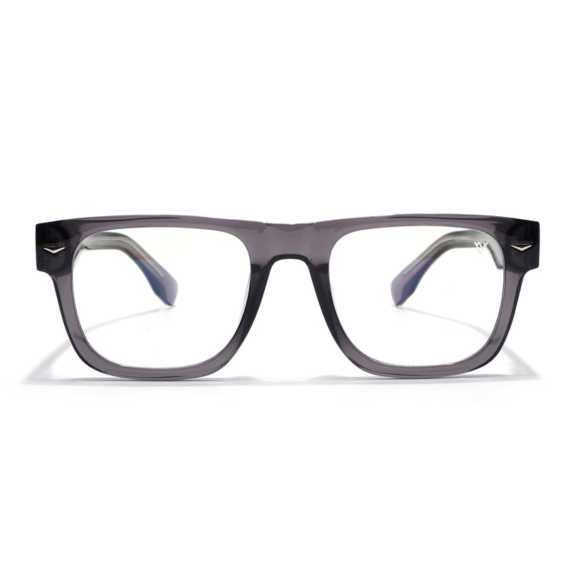 Voyage Grey Wayfarer Eyeglasses for Men & Women (K026FMG8055)
