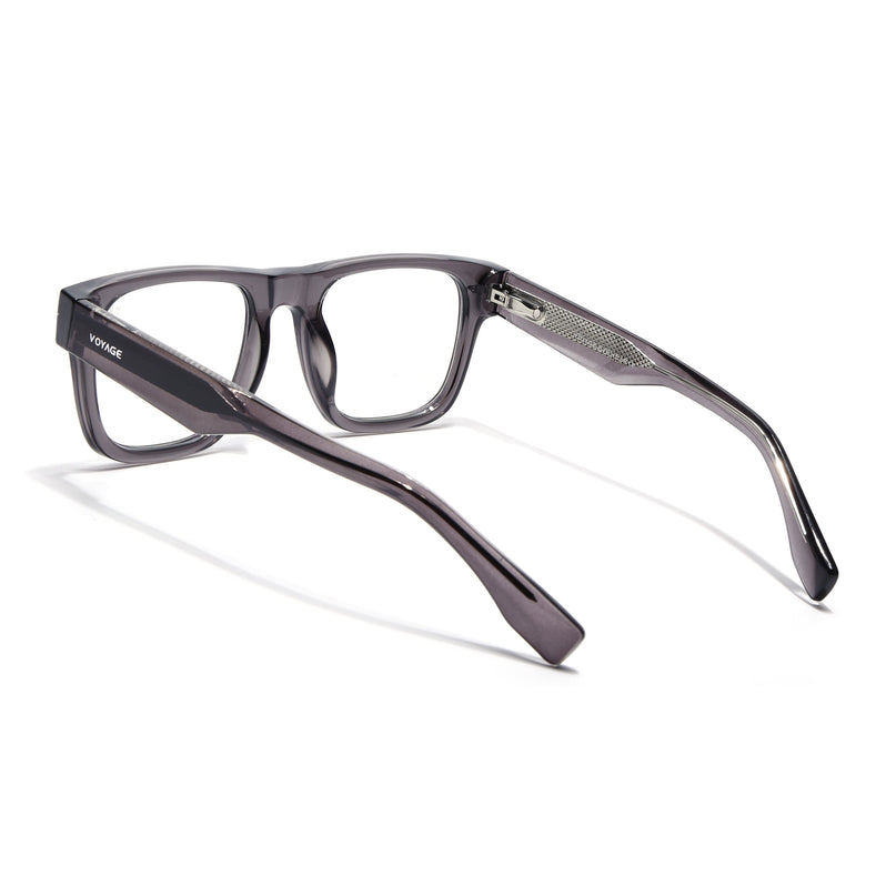 Voyage Grey Wayfarer Eyeglasses for Men & Women (K026FMG8055)