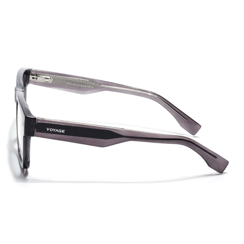 Voyage Grey Wayfarer Eyeglasses for Men & Women (K026FMG8055)