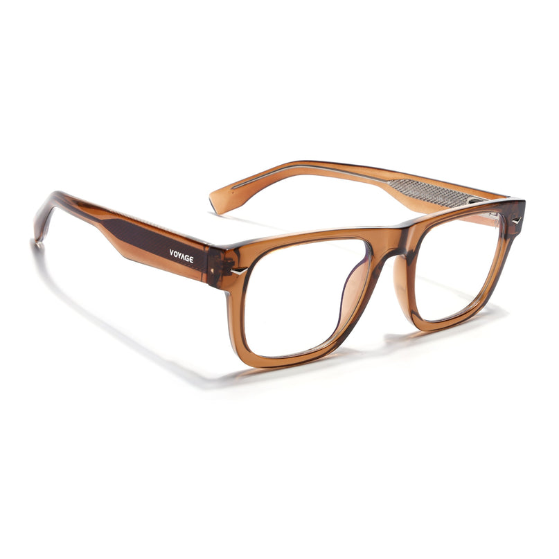 Voyage Brown Wayfarer Eyeglasses for Men & Women (K026FMG8057)