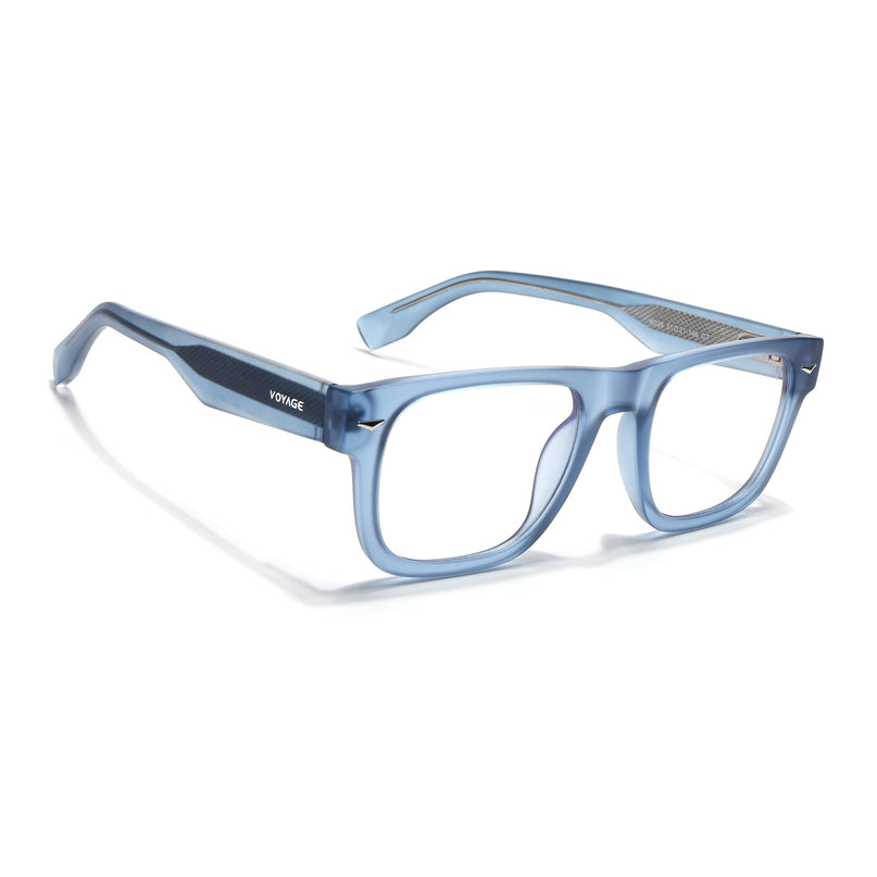 Voyage Blue Wayfarer Eyeglasses for Men & Women (K026FMG8058)