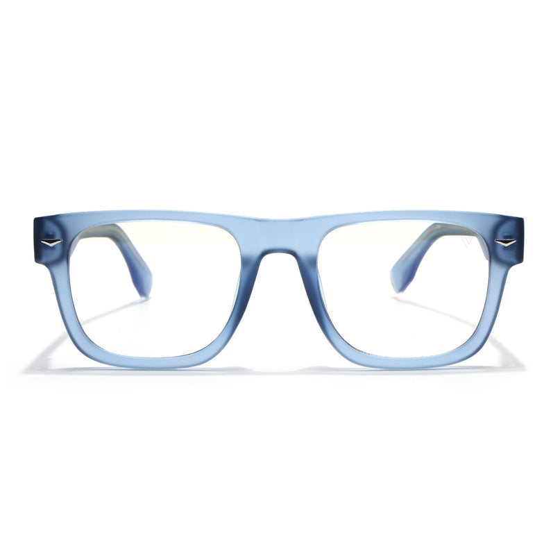 Voyage Blue Wayfarer Eyeglasses for Men & Women (K026FMG8058)