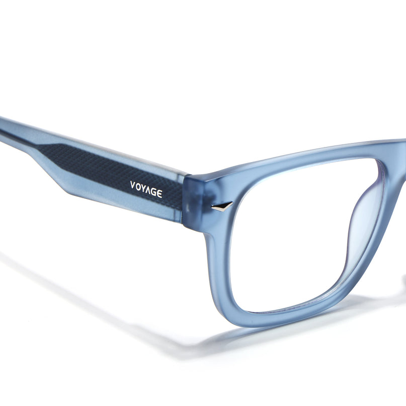 Voyage Blue Wayfarer Eyeglasses for Men & Women (K026FMG8058)