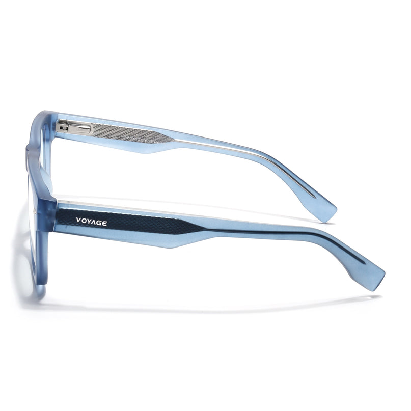 Voyage Blue Wayfarer Eyeglasses for Men & Women (K026FMG8058)