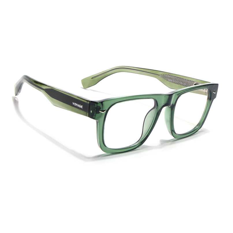 Voyage Green Wayfarer Eyeglasses for Men & Women (K026FMG8059)