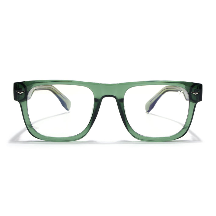 Voyage Green Wayfarer Eyeglasses for Men & Women (K026FMG8059)