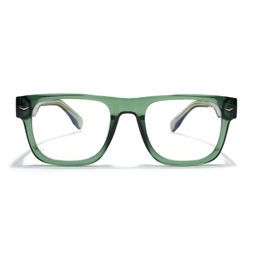 Voyage Green Wayfarer Eyeglasses for Men & Women (K026FMG8059)