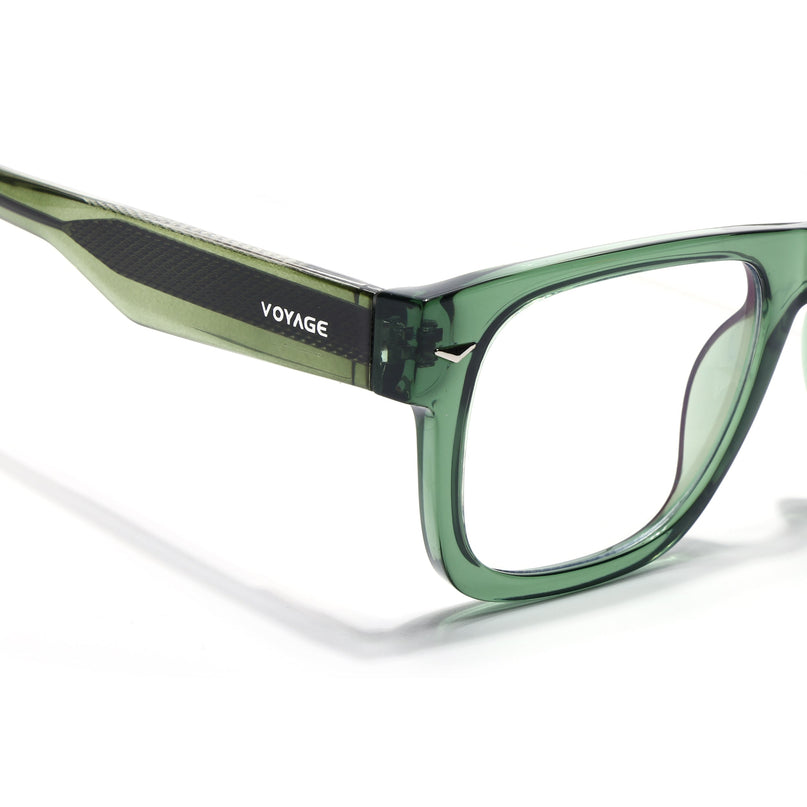 Voyage Green Wayfarer Eyeglasses for Men & Women (K026FMG8059)
