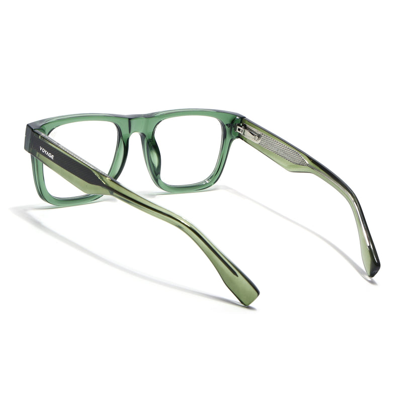 Voyage Green Wayfarer Eyeglasses for Men & Women (K026FMG8059)