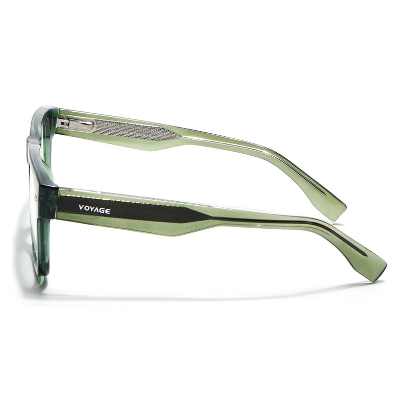 Voyage Green Wayfarer Eyeglasses for Men & Women (K026FMG8059)