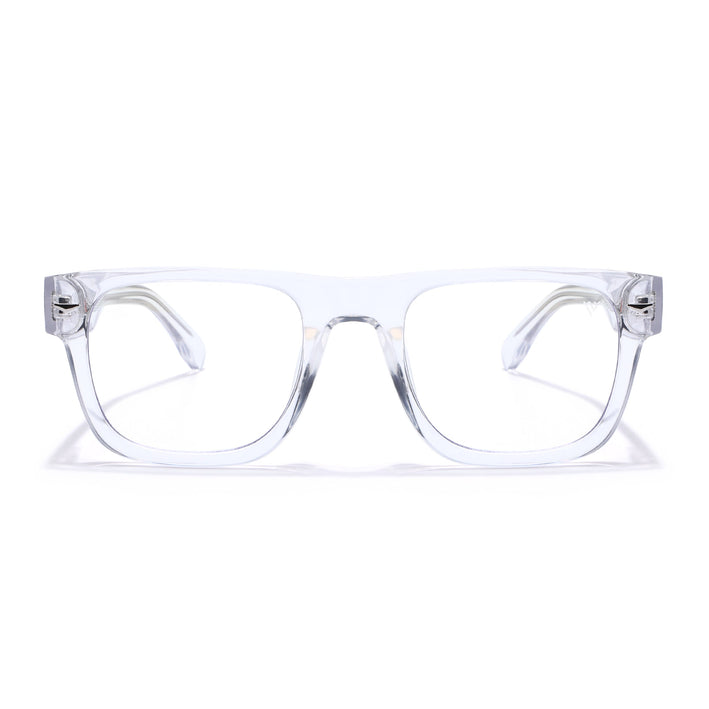 Voyage Transparent Wayfarer Eyeglasses for Men & Women (K026FMG8060)