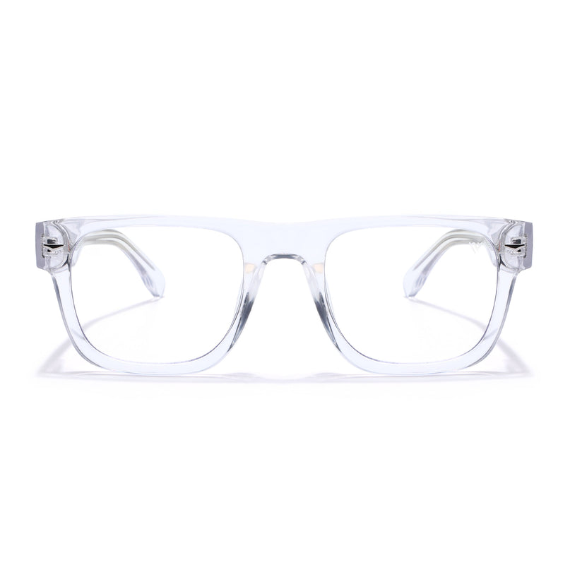 Voyage Transparent Wayfarer Eyeglasses for Men & Women (K026FMG8060)