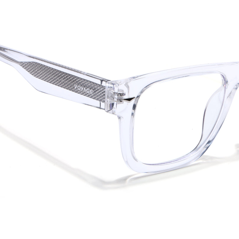 Voyage Transparent Wayfarer Eyeglasses for Men & Women (K026FMG8060)