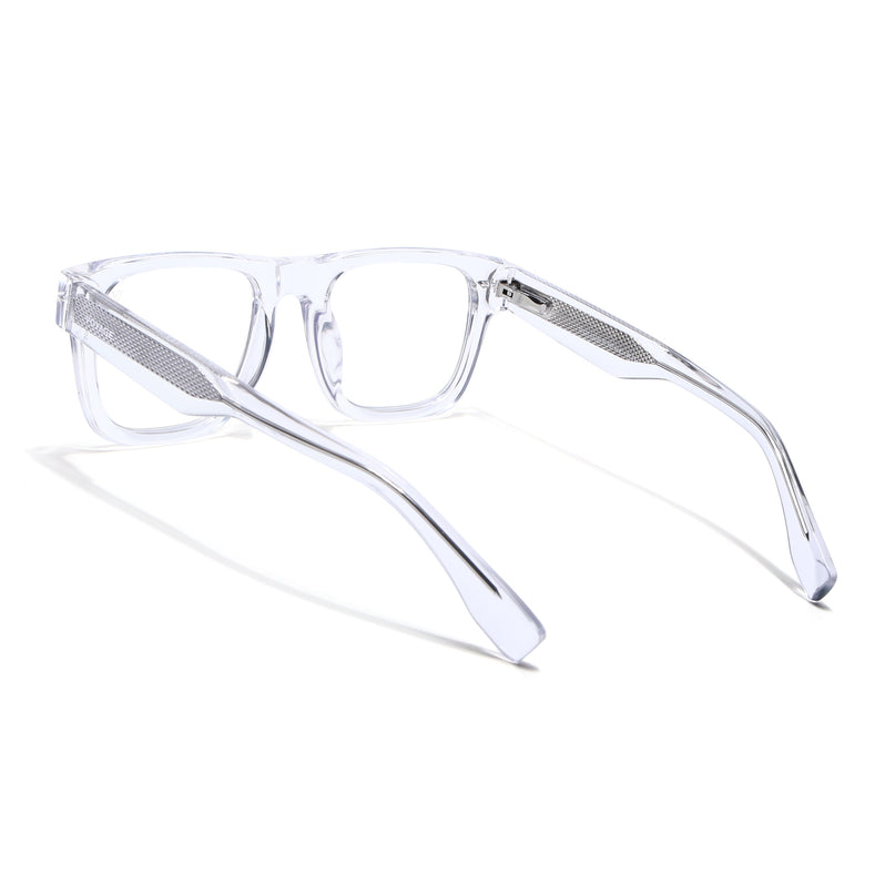 Voyage Transparent Wayfarer Eyeglasses for Men & Women (K026FMG8060)