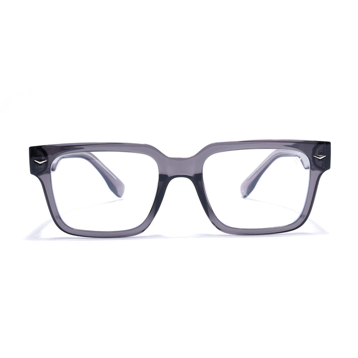 Voyage Grey Rectangle Eyeglasses for Men & Women (K027FMG8027)