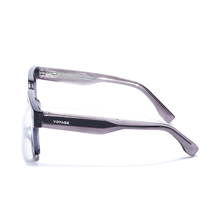 Voyage Grey Rectangle Eyeglasses for Men & Women (K027FMG8027)