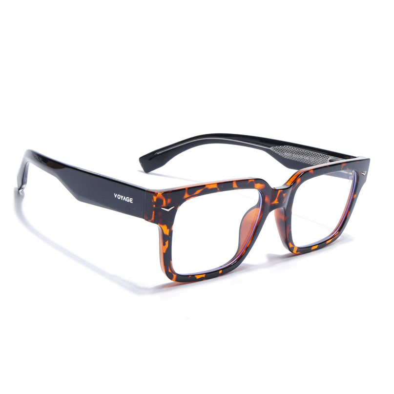 Voyage Demi Brown Rectangle Eyeglasses for Men & Women (K027FMG8028)