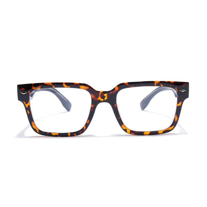 Voyage Demi Brown Rectangle Eyeglasses for Men & Women (K027FMG8028)