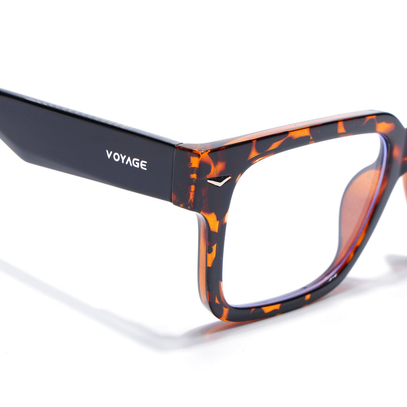 Voyage Demi Brown Rectangle Eyeglasses for Men & Women (K027FMG8028)