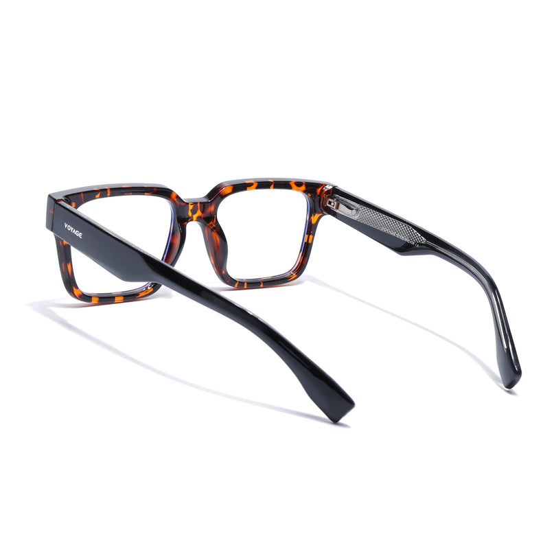 Voyage Demi Brown Rectangle Eyeglasses for Men & Women (K027FMG8028)