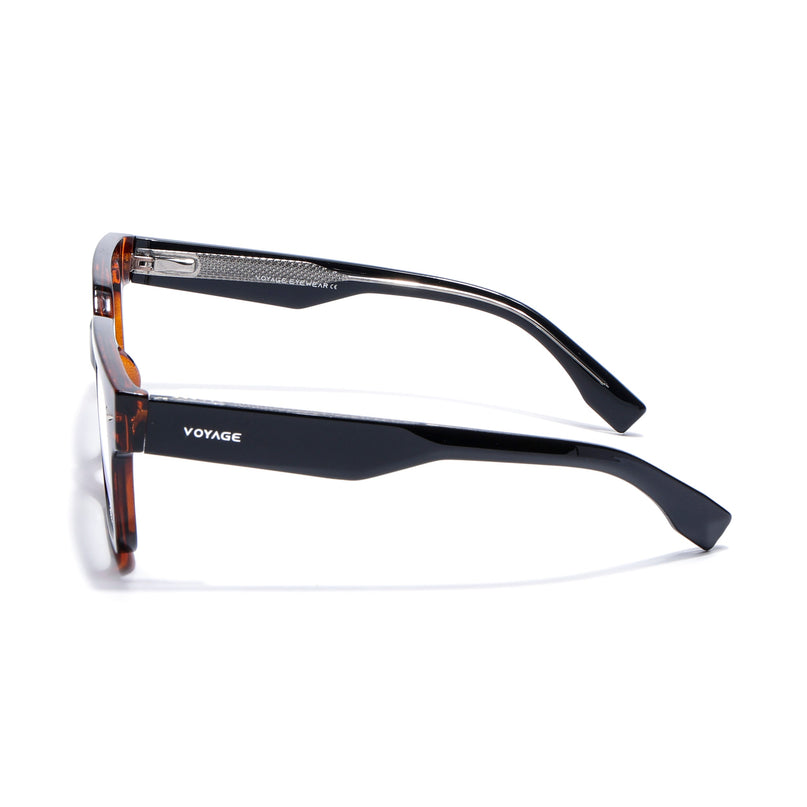 Voyage Demi Brown Rectangle Eyeglasses for Men & Women (K027FMG8028)