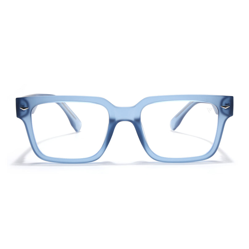 Voyage Blue Rectangle Eyeglasses for Men & Women (K027FMG8030)