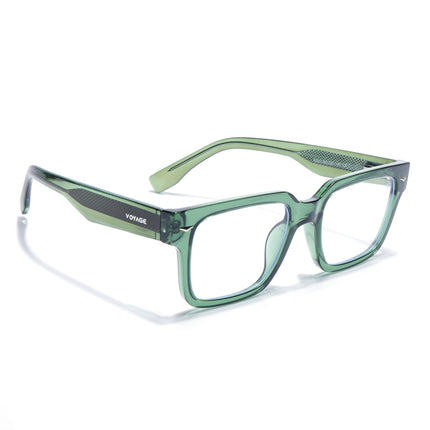 Voyage Green Rectangle Eyeglasses for Men & Women (K027FMG8031)