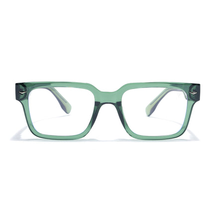 Voyage Green Rectangle Eyeglasses for Men & Women (K027FMG8031)