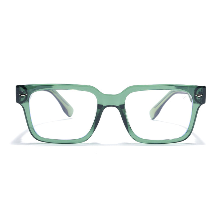 Voyage Green Rectangle Eyeglasses for Men & Women (K027FMG8031)